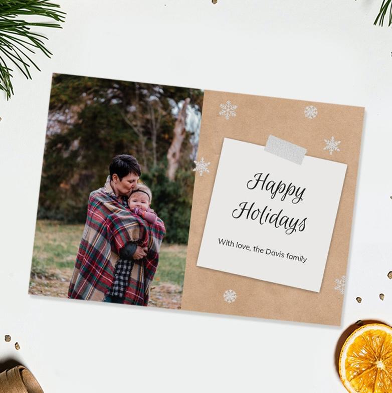 festive christmas card on a white background