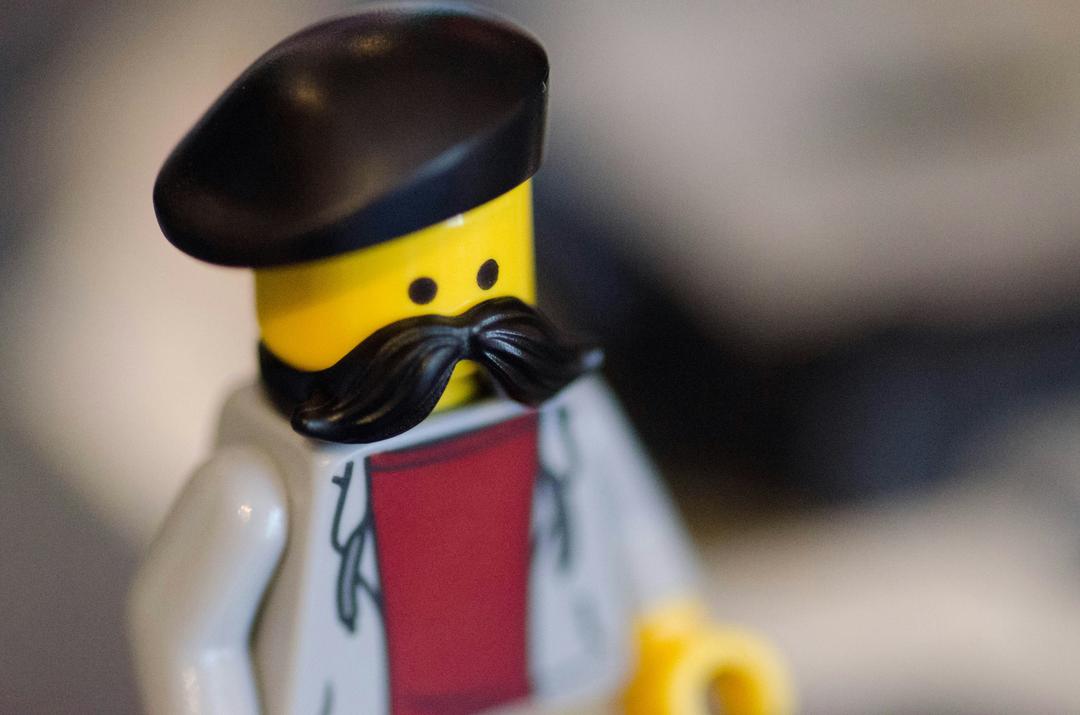 lego with a mustache